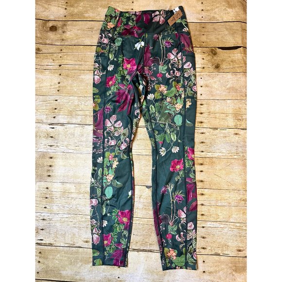 Roots Pants - NWT Roots x Alder Apparel Leggings in Multi Green Floral